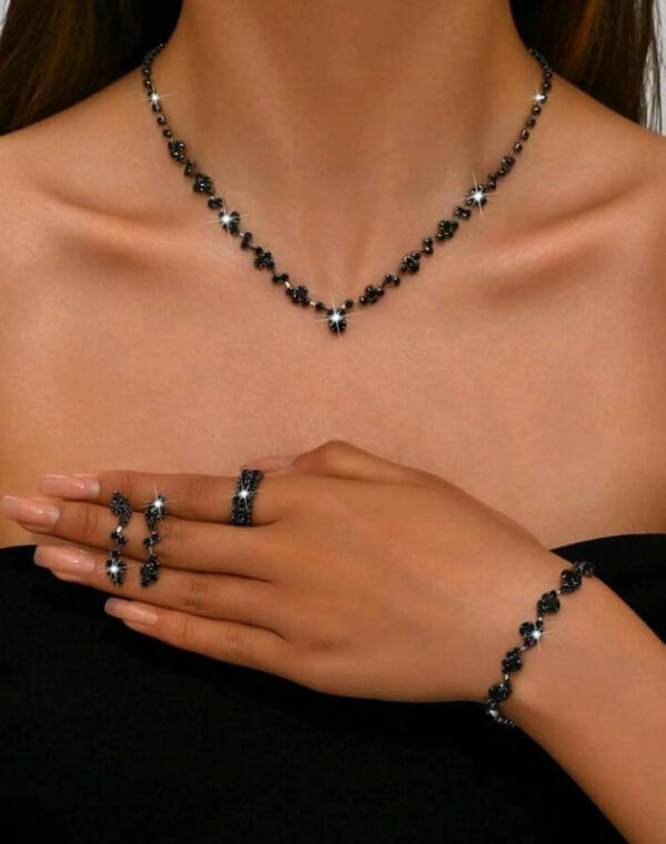 4pc jewelry set elastic ring