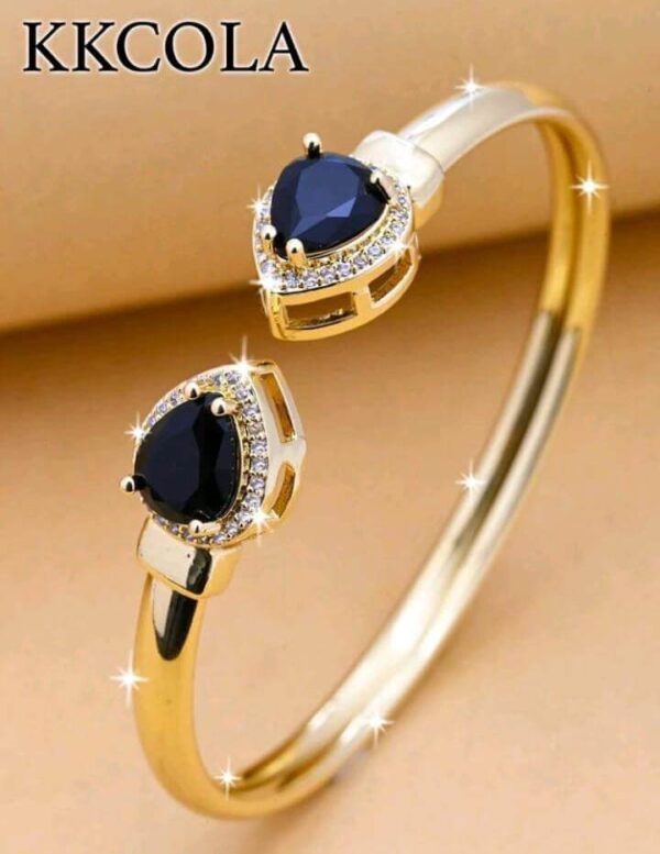Kkcola navy blue Geometric Cubic zirconia bracelet