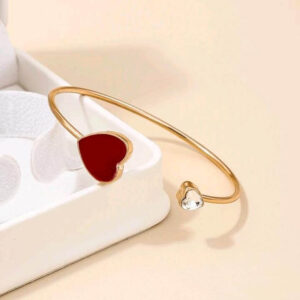 Red metal heart shape bracelet