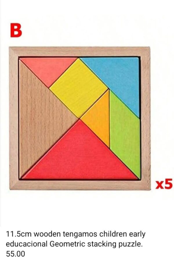 Wooden Geometric Stacking Puzzle