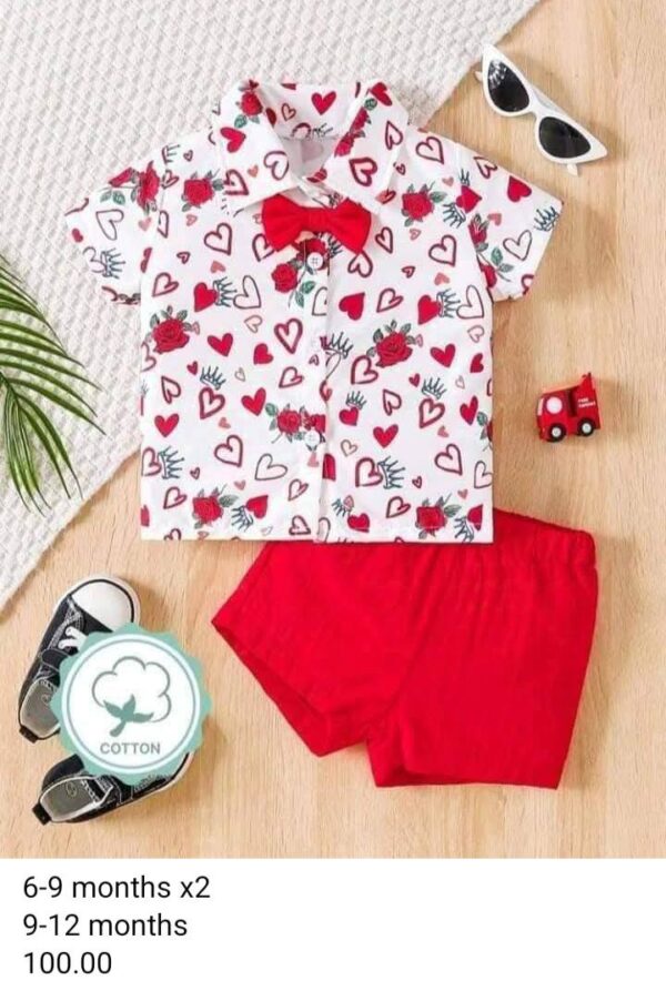 Baby Heart Print Outfit