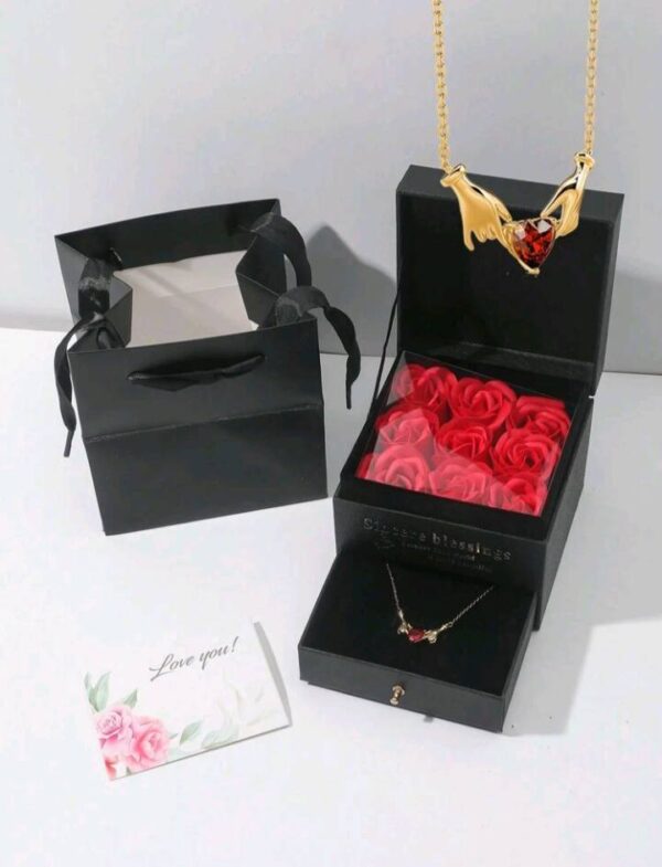 Rose and Necklace Set