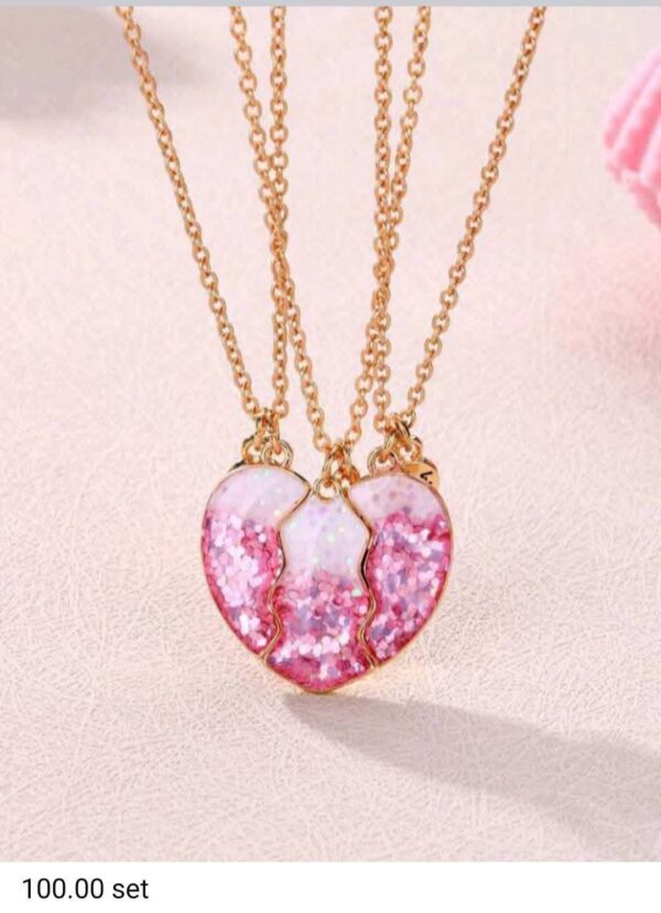 3 Piece Heart Necklace