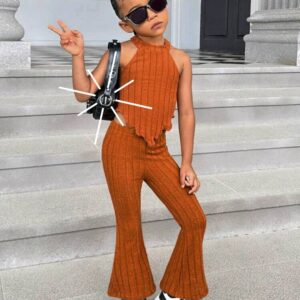 Orange Flare Pants and Top