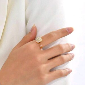 Rotating Sunflower Ring