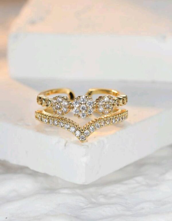 Gold and Rhinestone Ring