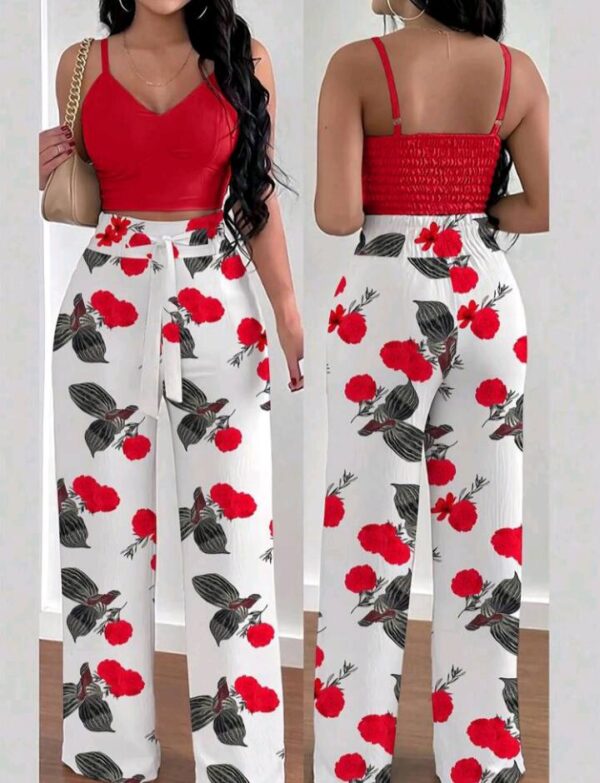 Red Floral Outfit