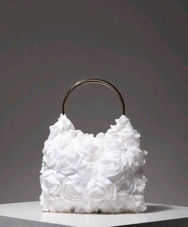 White Floral Purse