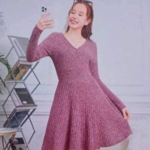 Pink long sleeve dress