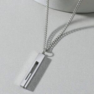 Fashionable and Popular Men Geometric Charm Necklace Stainless Steel
