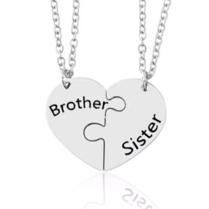 Ralukiia Mother and Son Heart Matching Necklace Set
