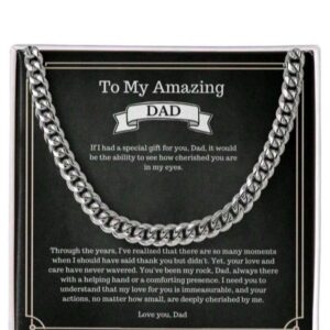 TO MY AMAZING DAD – I SHOULD HAVE SAID THANK YOU – LINK CHAIN