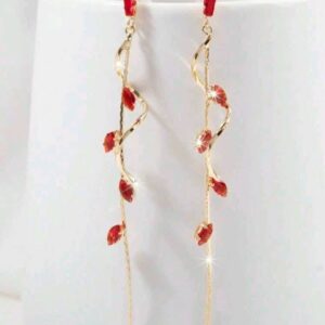 1 Pair Elegant Luxury Leaf, Star, Teardrop Chain Tassel Earrings