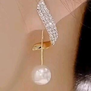 Rhinestone Inlaid Long European And American Fashion, Elegant Earring