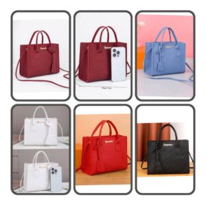 Crossbody Handbag for Women – Elegant Square Bag with Lychee Grain Finish