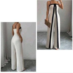 Women’s Summer Simple Contrast Color Jumpsuit