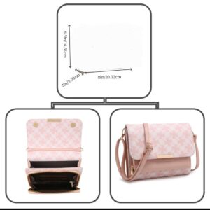 Floral Pattern Faux Pearl Decor Flap Square Bag