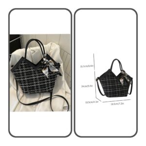 Bow Decor Mini Fashionable Women’s Handbag With Scarf Decoration