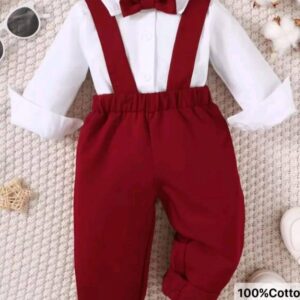 Baby Boy Bow Front Bodysuit & Overalls