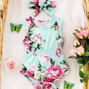 1pc Baby Girl Leopard Print Sleeveless Romper