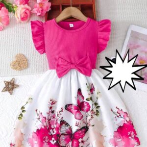 Flower Kids Dresses for Girls Wedding Birthday Party Dress Ruffles Sleeveless Elegant Princess Dress Children Casual Clothing