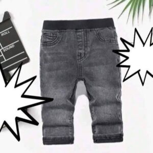 Toddler/Baby Boys Casual Soft Basic Distressed Black Denim Baggy Pants