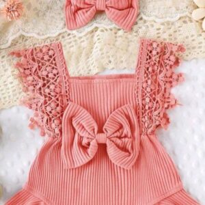 2pcs Set Casual Elegant Sweet Cute Baby Girl Romper