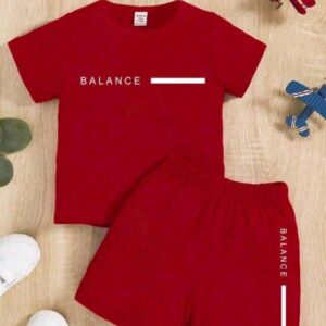 Boys Letter Print Short Sleeve Crop Top and 2 Piece Crop Top Set