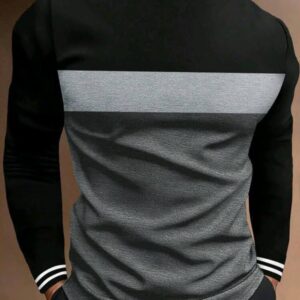 Men’s Long Sleeve Color Block T-Shirt