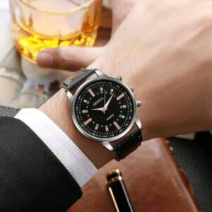 Fashion Men Watches Business Quartz Wristwatch Luxury Leather Men Casual Clock