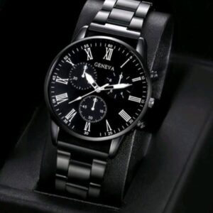 1 Pc Watches For Men Business Casual Industrial-Style Round Dial Quartz Watch