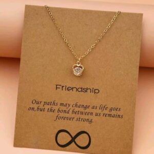 1pc Elegant Simplistic Flower Rhinestone Pendant Necklace