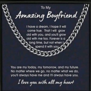 To My Amazing Boyfriend – We Will Always Have Each Other – Cuban Chain Necklace