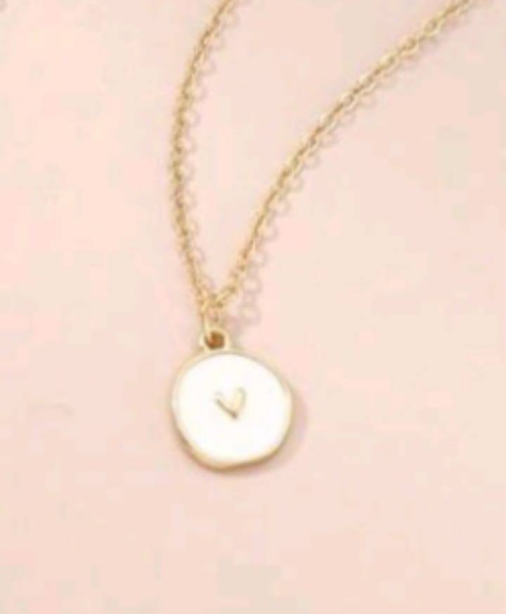 Gold Enamel Pendent Necklace Women's Necklace