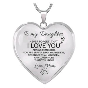 Graduation Gifts for Her Daughter Birthday Gifts from Mom Dad, Heart Necklace for Women Teens