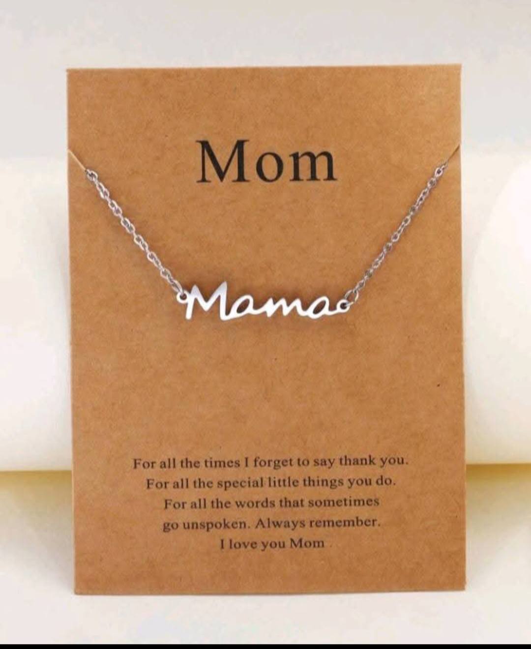 Stainless Steel New Simple Fashion Mama Charm Necklace Mother Day Gift Jewelry