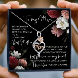To My Mom Necklace, Mother’s Day, I Love Mom Birthday Gift for Mama