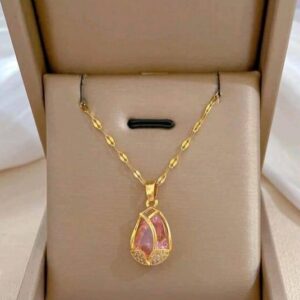 Korean tulip necklace for women