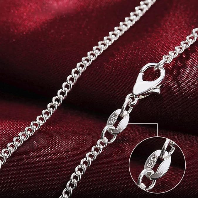 925 Sterling Silver Side Chain Necklace For Women Man