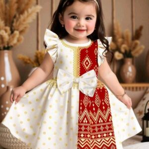 Baby Girl Simple Fashion Casual Short Sleeve Everyday Dress (Diwali pieces)