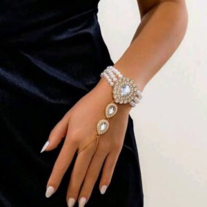 Bohemian vintage court-style elegant and luxurious multi-layer rhinestone Women’s bracelet (Diwali pieces)