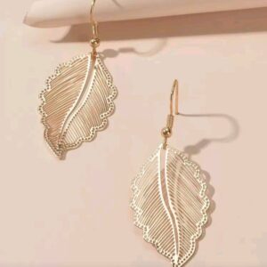 Hollow Out Leaf Drop Earrings