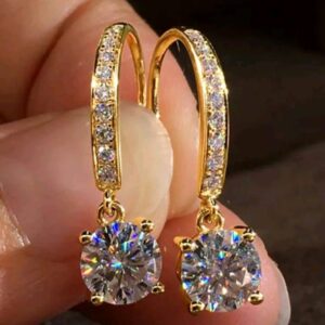 1 Pair Cubic Zirconia Stunning Design Drop Earrings