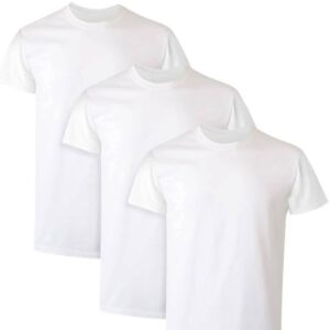 Hanes Men’s Comfort Fit Ultra Soft Cotton White Crew T-Shirt Undershirt 3-pack