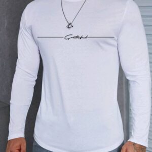Men Letter Graphic Long Sleeve Tee