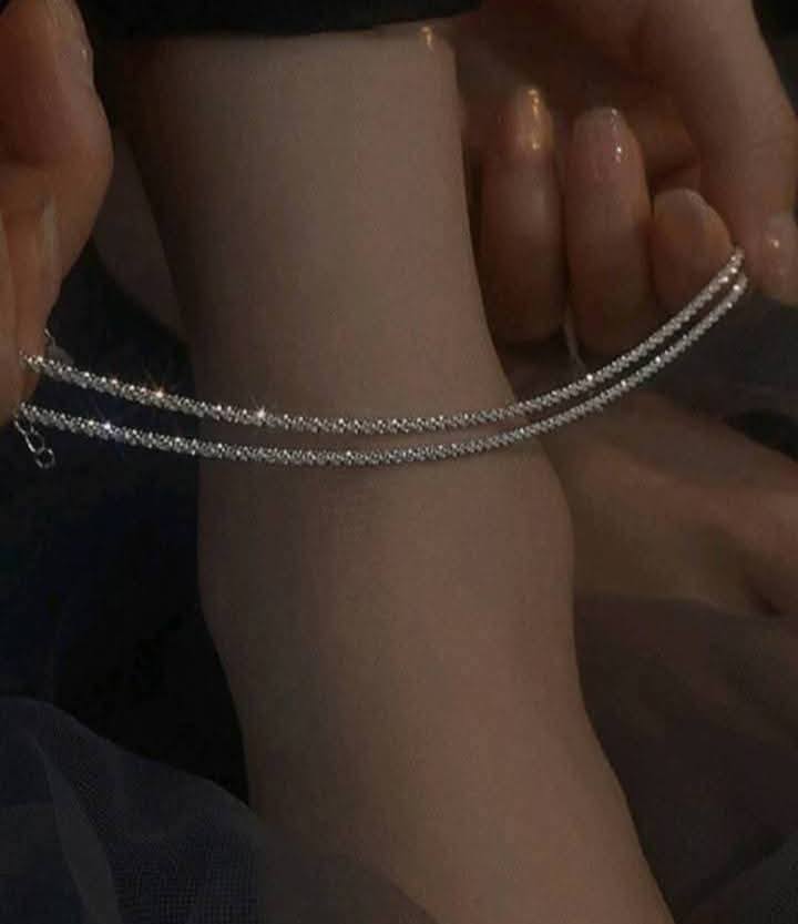 1pc Luxury Rhinestone Decor Anklet For Women