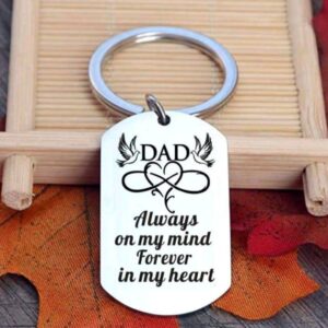 Customizable Father’s Memorial Keychain with Customized Backside – Made of Stainless Steel