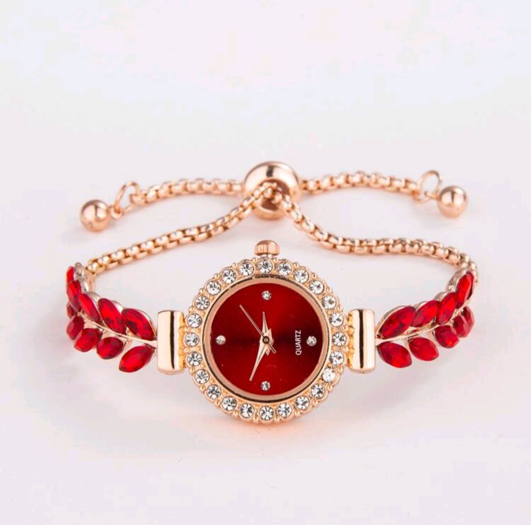 Women's Bracelet Watch, Cute Rhinestone-Encrusted Small Round Dial