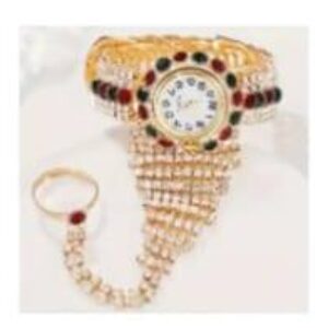 Glamorous Women’s Quartz Watch – Elegant Rhinestone Design