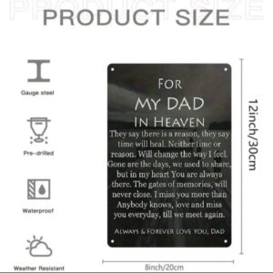 Heavenly Father Memorial Metal Plaque – 12X8, Durable, Outdoor Cemetery Decoration for Graves.